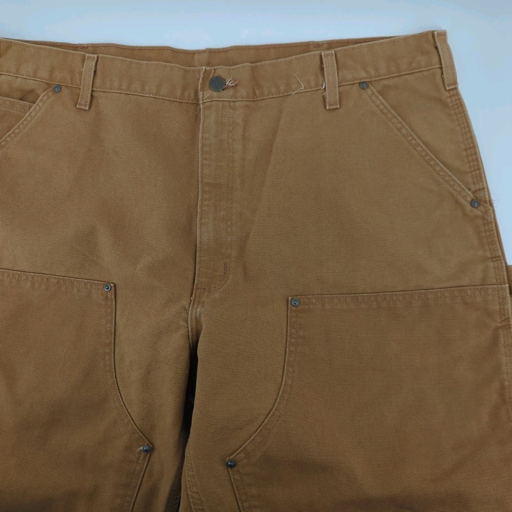 Vintage Carhartt B136 DKB Double Knee Work Wear Pants‎ Brown 42x30 (Fits 42x28)